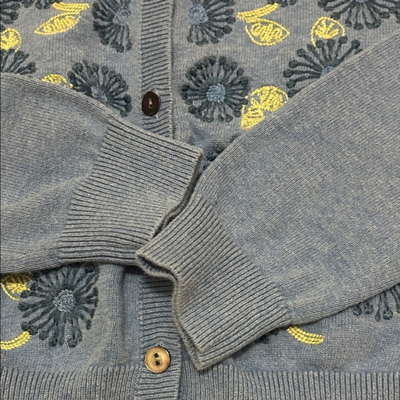 Sundance Pinwheel Cardigan Women’s Small Blue Floral Embroidered - Picture 10 of 11